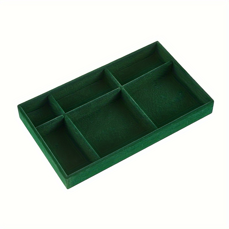 3pcs Dark Green Stackable Jewelry Tray Organizer
